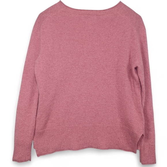Rachel Zoe Women's 100% 2-Ply Cashmere Sweater Small Pink Crewneck Pullover Top - Picture 3 of 10